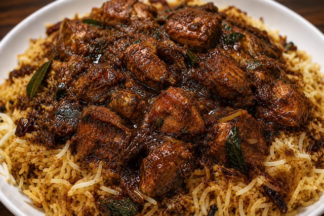 Ulavacharu Boneless Chicken Biryani.