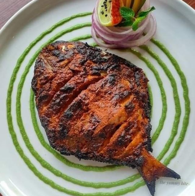 Whole Tandoori Pomfret.