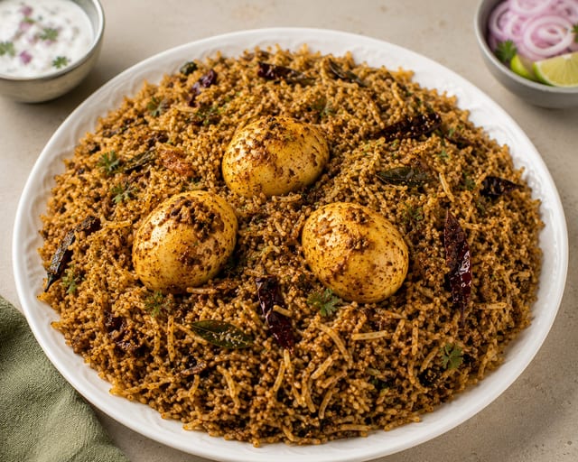 Ulavacharu Egg Biryani.