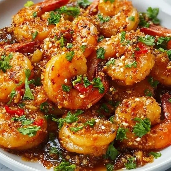 Chilly Garlic Shrimp.